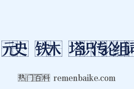 元史·铁木兒塔识传论组词是什么意思的图片